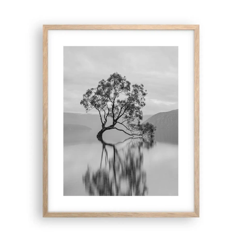 Pôster com moldura de carvalho claro - Existe um país assim - 40x50 cm