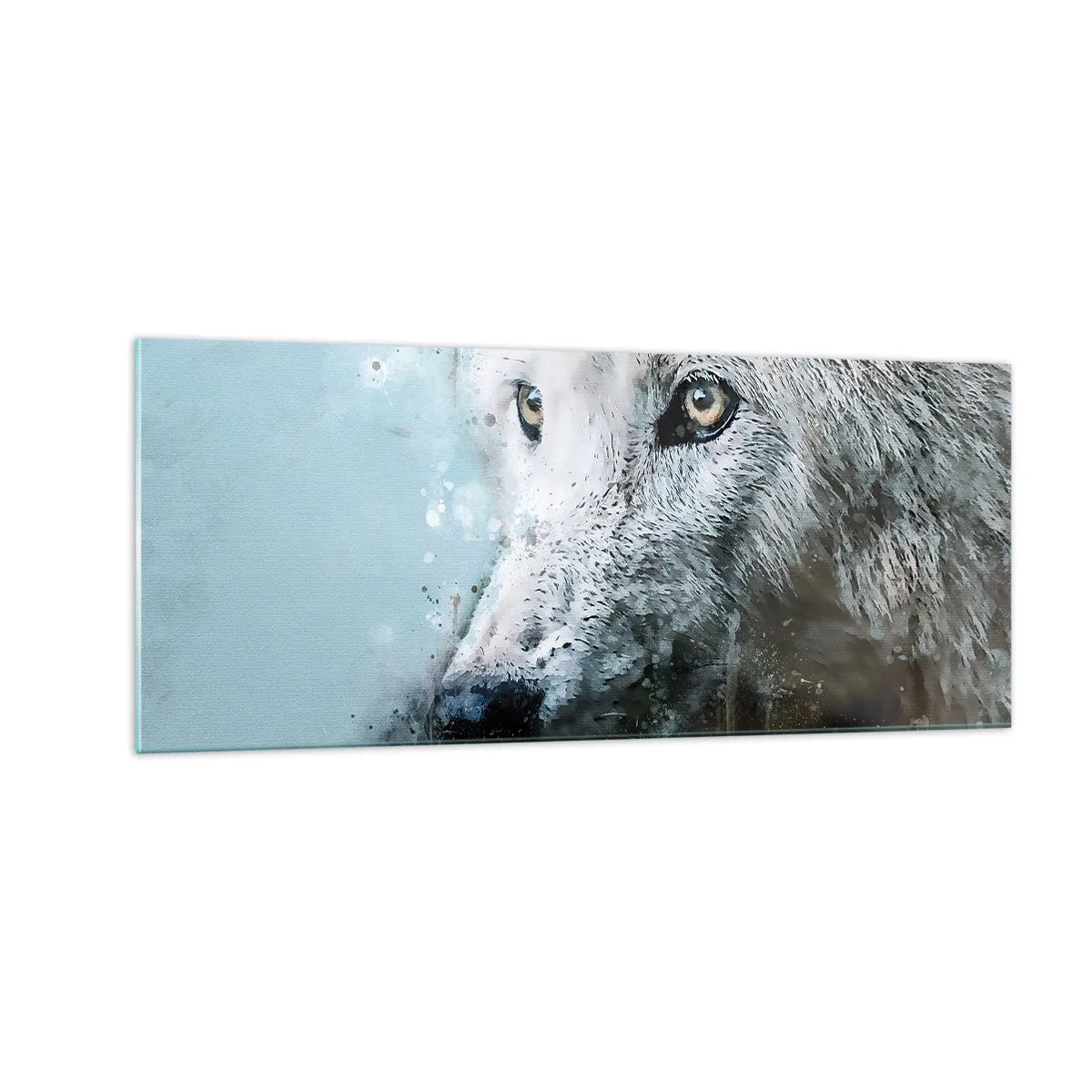 Quadro em vidro - Conheça a alma do lobo - 100x40 cm