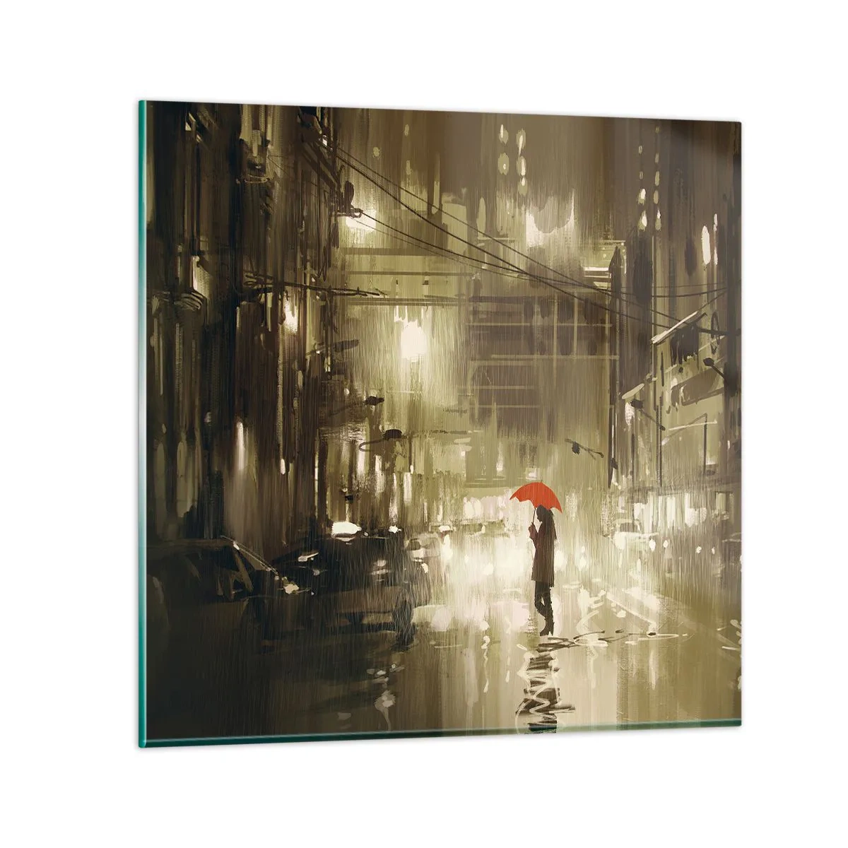 Quadro em vidro - Sozinha, mas não solitária - 70x70 cm
