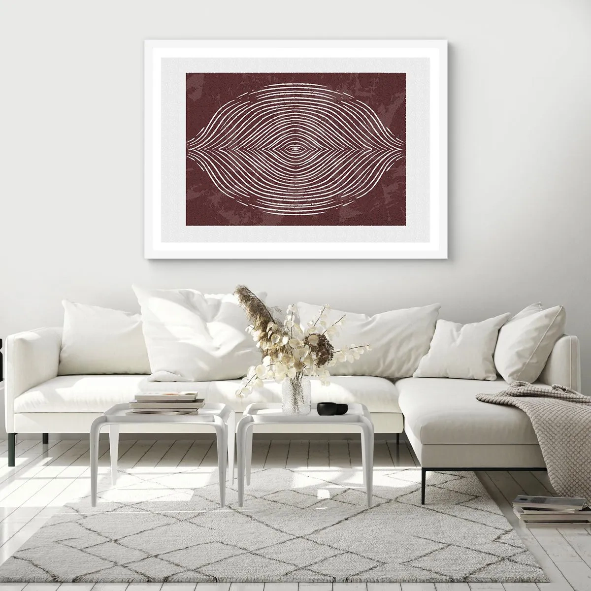 Pôster em moldura branca - O espaço fala - 91x61 cm