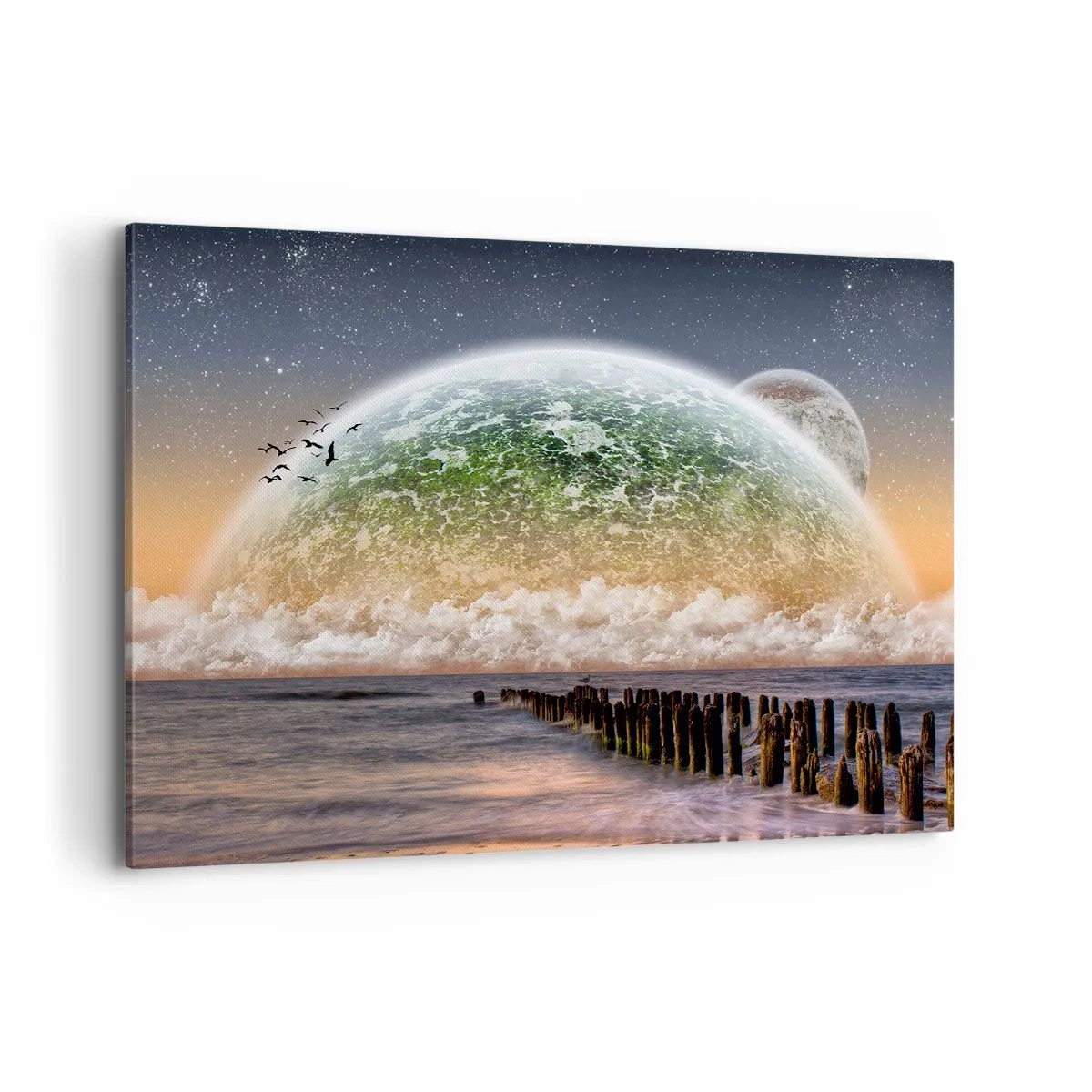 Quadro em tela - E o mundo emergiu da água - 120x80 cm