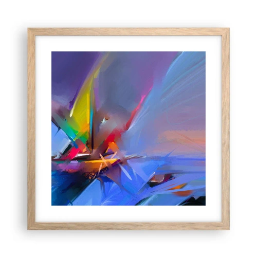 Pôster com moldura de carvalho claro - Como as asas de um pássaro - 40x40 cm