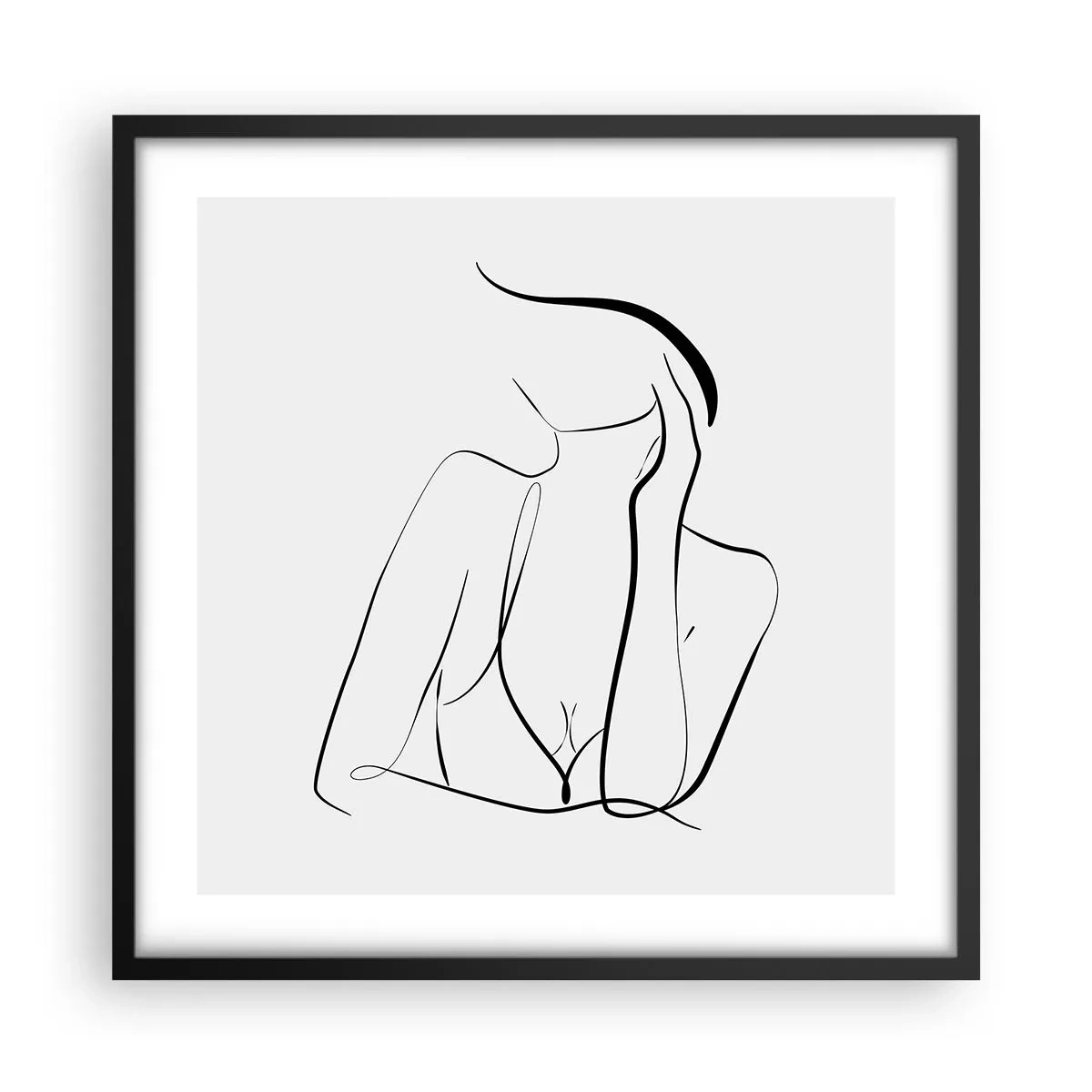 Pôster com moldura preta - Na onda dos sonhos - 50x50 cm
