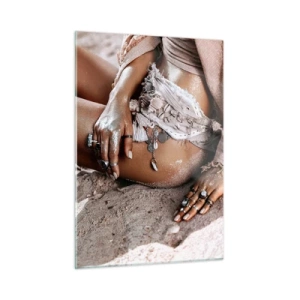 Quadro em vidro - Expulsa pelas ondas? - 50x70 cm