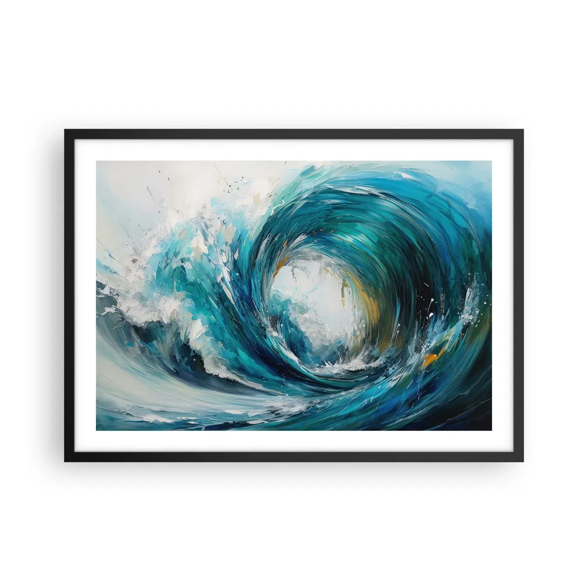 Pôster com moldura preta - Portal do mar - 70x50 cm