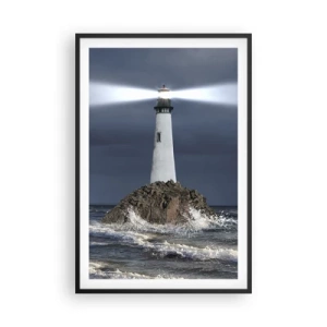 Pôster com moldura preta - Aqui... aqui... aqui! - 61x91 cm