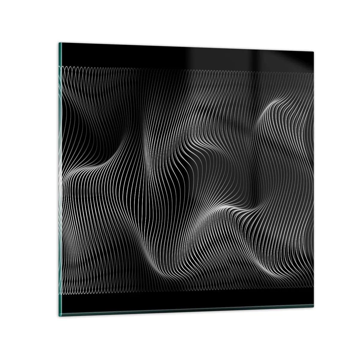 Quadro em vidro - Dança de luz no espaço - 30x30 cm