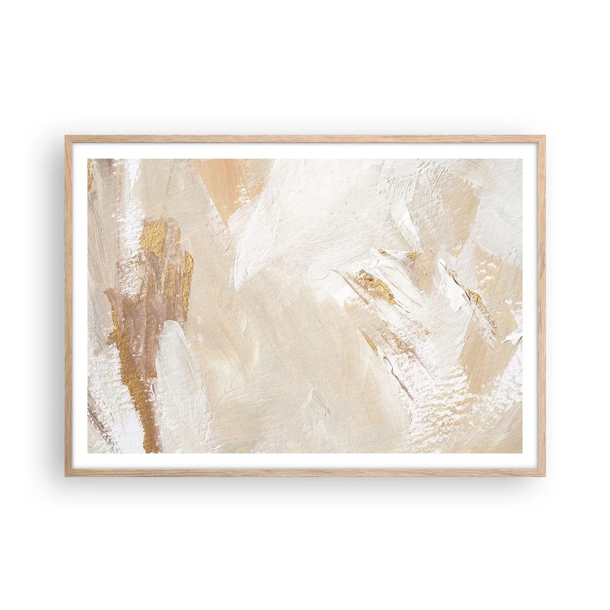 Pôster com moldura de carvalho claro - Composição pastel - 100x70 cm