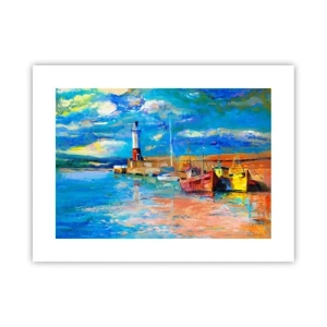 Pôster - Tarde na baía do arco-íris - 40x30 cm