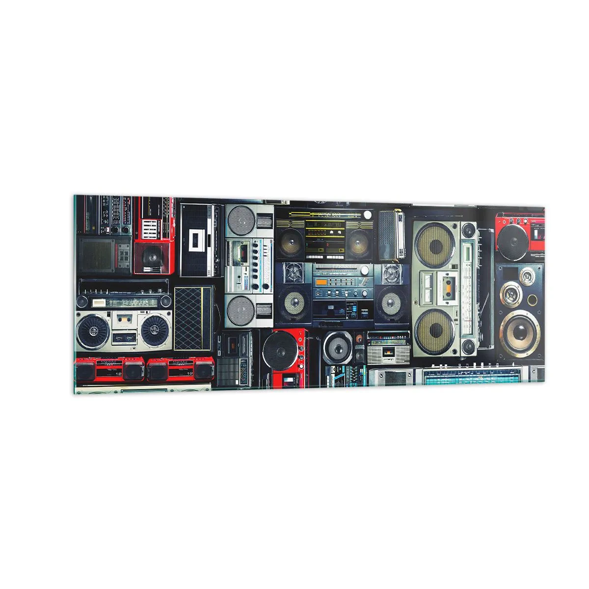 Quadro em vidro - Saudades dos anos 80. - 140x50 cm