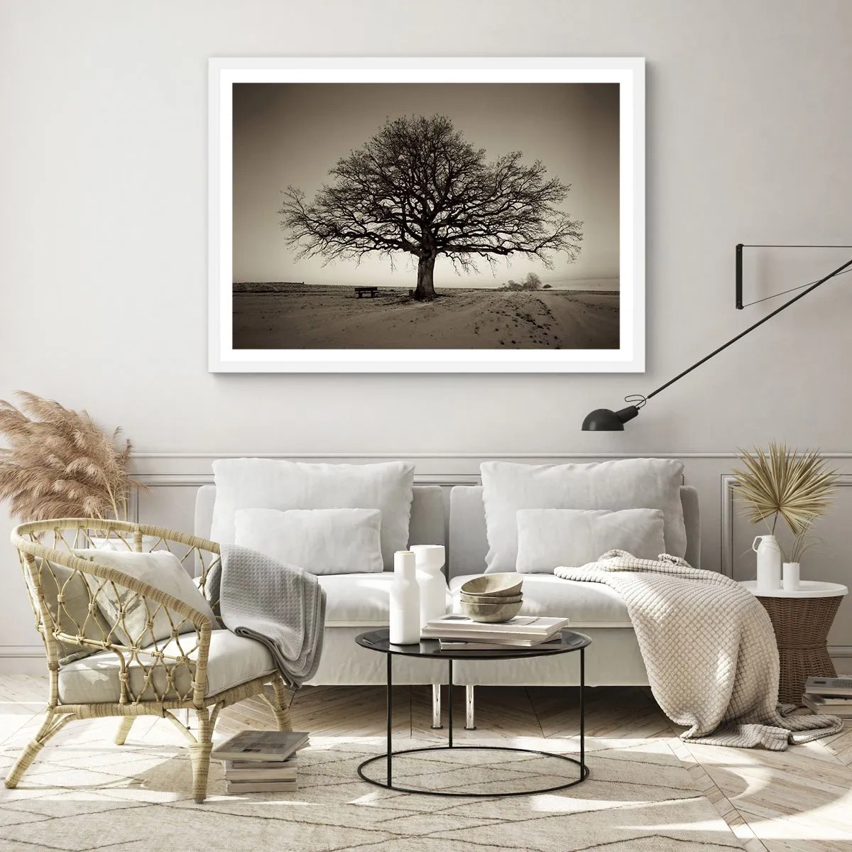 Pôster em moldura branca - Daqui para a eternidade - 100x70 cm