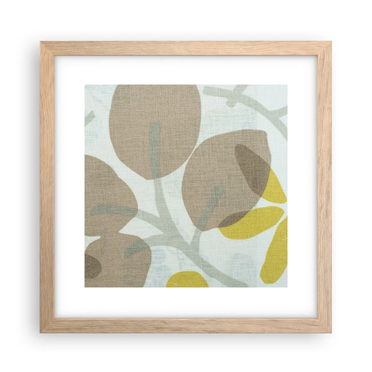 Pôster com moldura de carvalho claro - Composição a pleno sol - 30x30 cm