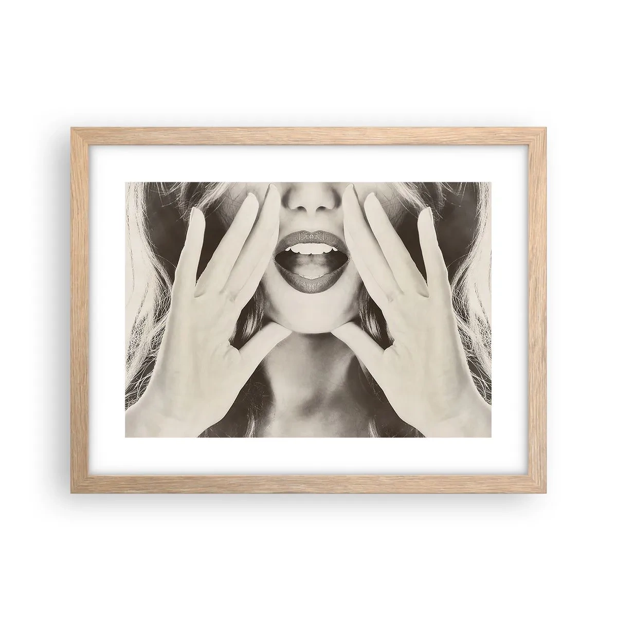 Pôster com moldura de carvalho claro - Já vou! - 40x30 cm