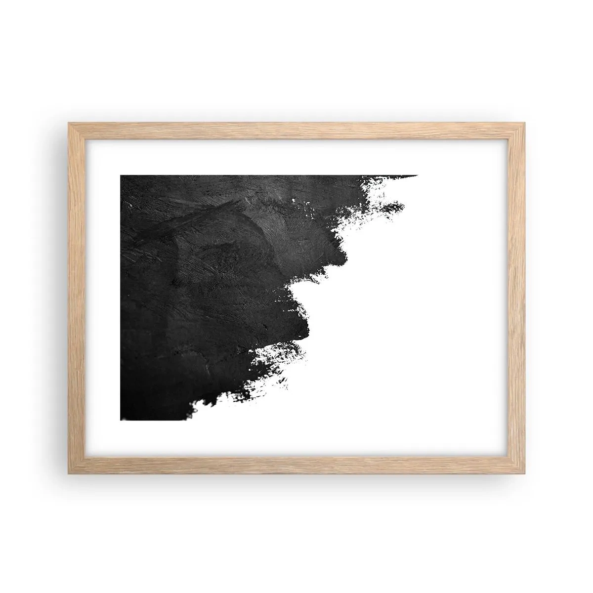 Pôster com moldura de carvalho claro - Elementos: terra - 40x30 cm