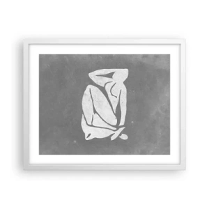Pôster em moldura branca - Nos pensamentos - 50x40 cm