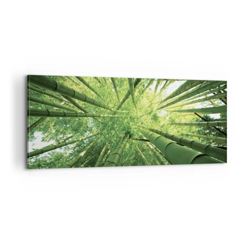 Quadro em tela - Em um bosque de bambu - 100x40 cm