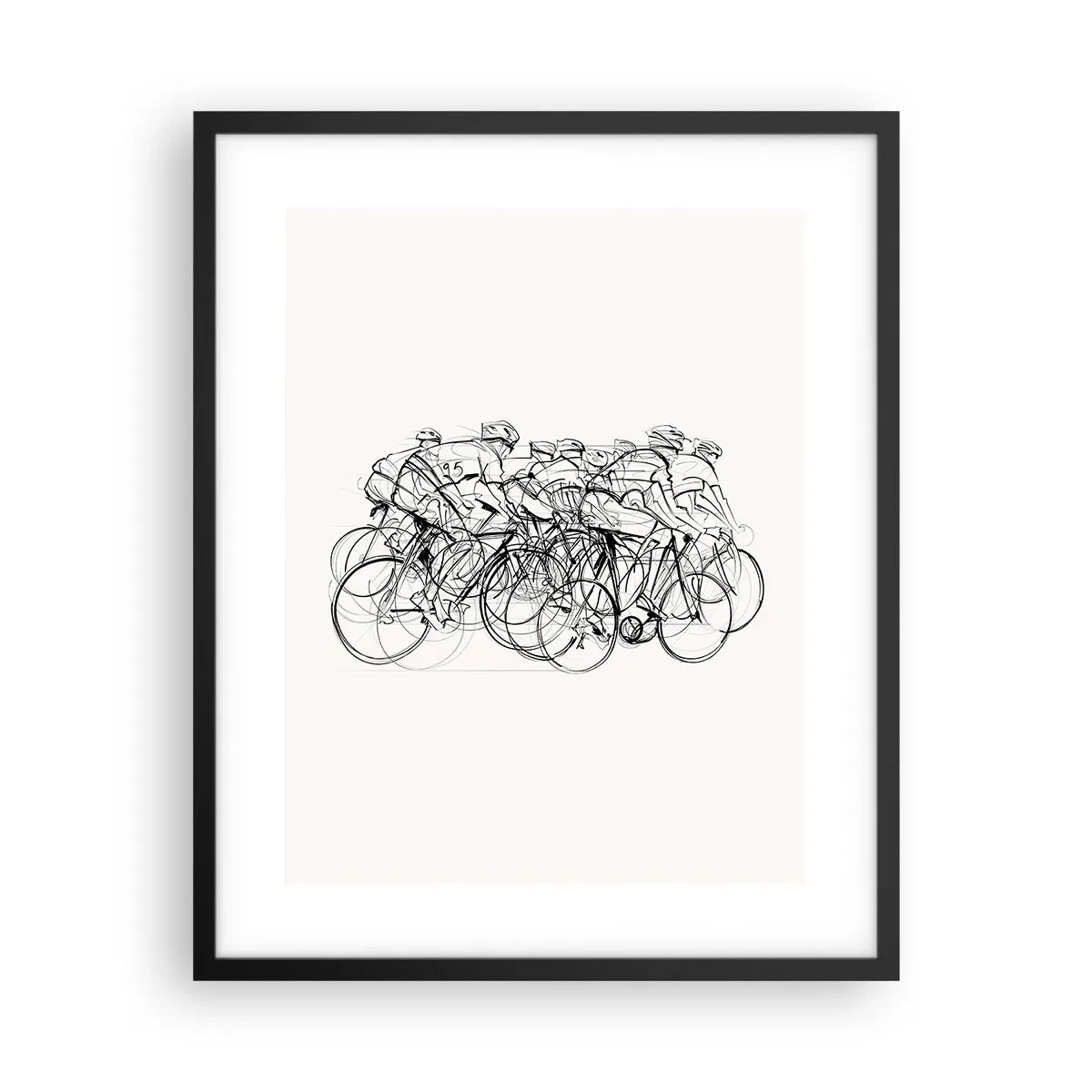 Pôster com moldura preta - Juntos como uma equipa - 40x50 cm