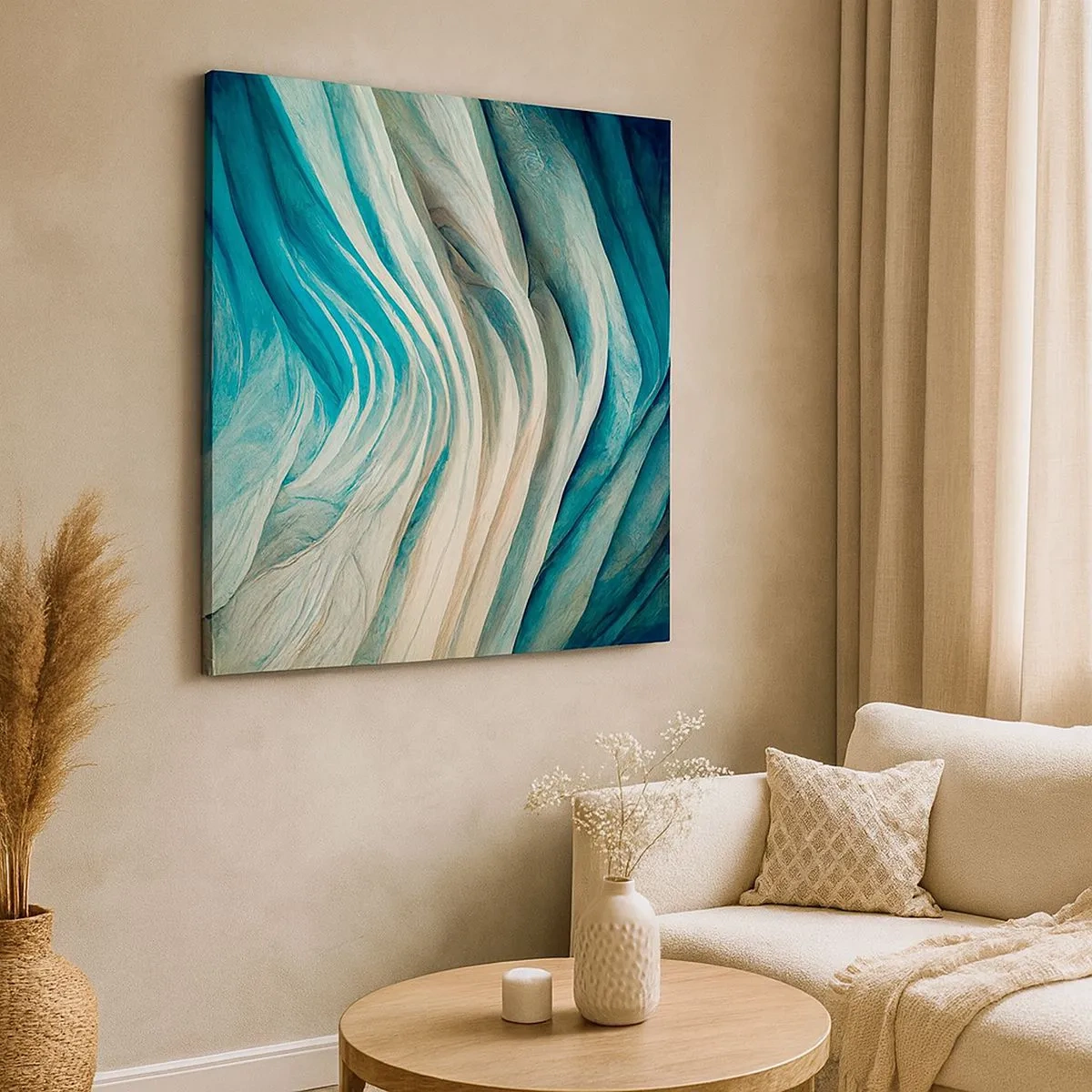 Quadro em tela - Insaciabilidade azul - 30x30 cm