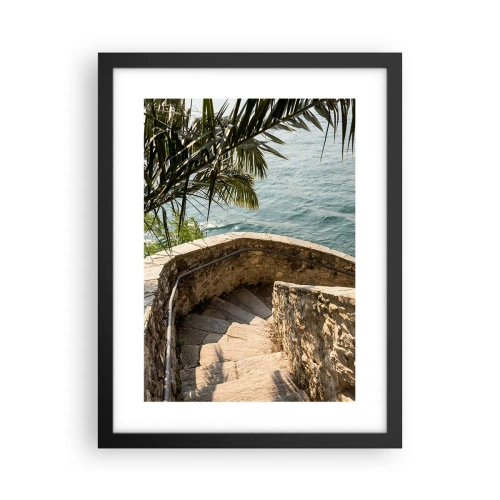 Pôster com moldura preta - Sob o sol da Itália - 30x40 cm