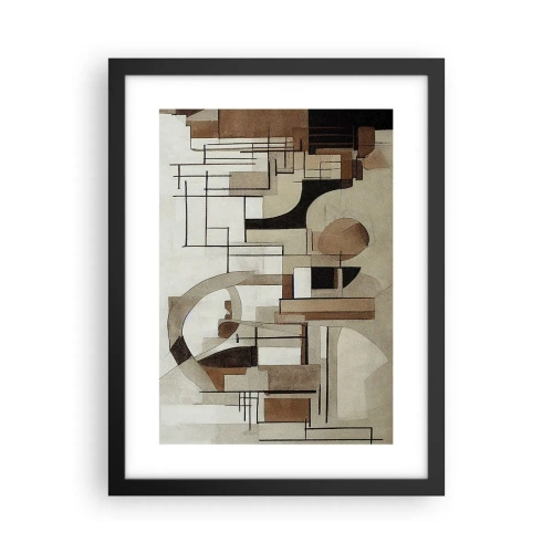 Pôster com moldura preta - Paisagem urbana 2.0 - 30x40 cm
