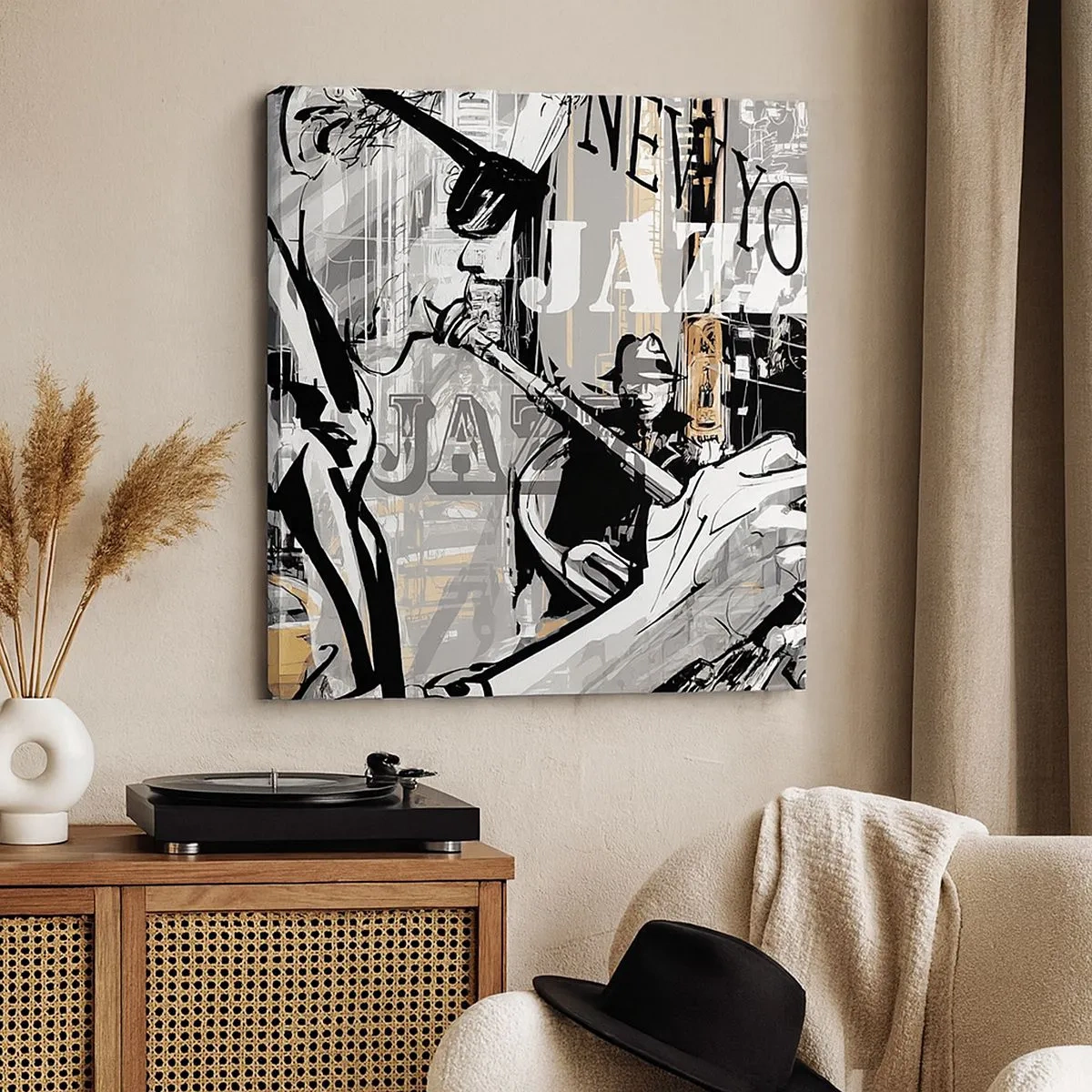 Quadro em tela - Ao ritmo de Nova Iorque - 30x30 cm