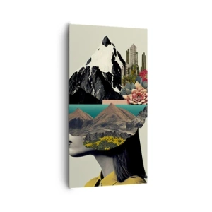 Quadro em tela - Mulher – sempre um mistério - 65x120 cm