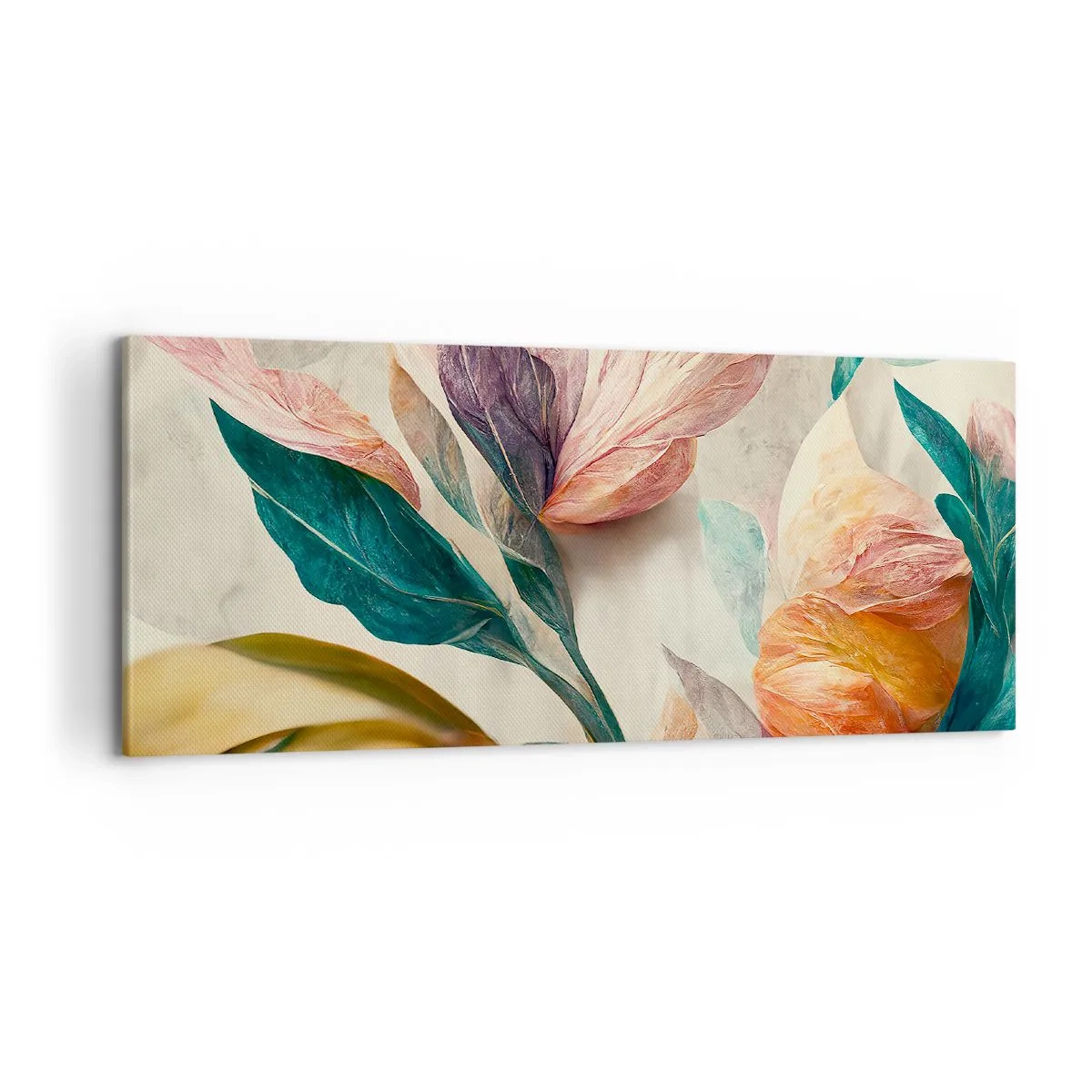 Quadro em tela - Flores das ilhas do sul - 100x40 cm