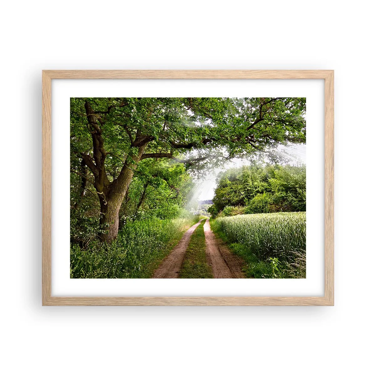 Pôster com moldura de carvalho claro - Os pastores de Arcadia - 50x40 cm