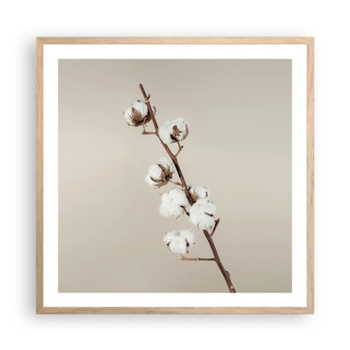 Pôster com moldura de carvalho claro - Na fonte da suavidade - 60x60 cm