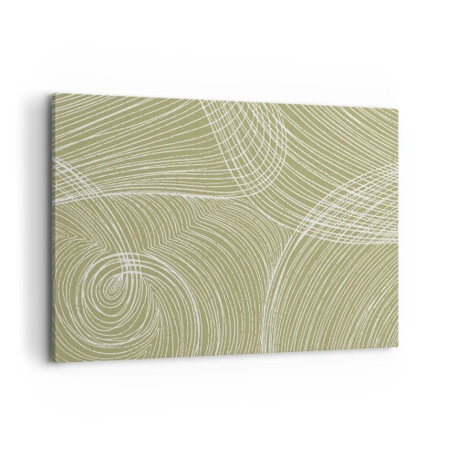 Quadro em tela - Abstração intrincada em branco - 100x70 cm