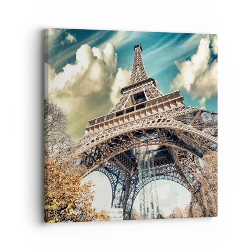 Quadro em tela - E no outono em Paris... - 30x30 cm
