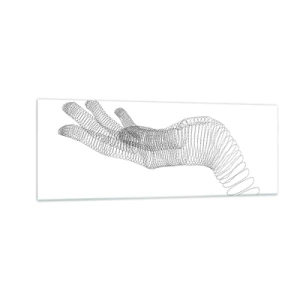 Quadro em vidro - Mão de mola - 140x50 cm