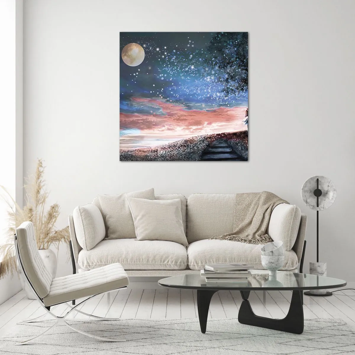 Quadro em vidro - Espetáculo estrelado - 60x60 cm