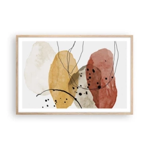 Pôster com moldura de carvalho claro - Como o ar leve e transparente - 91x61 cm