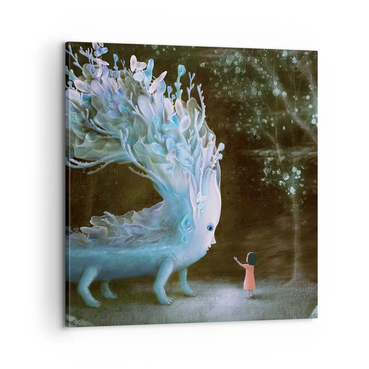 Quadro em tela - Encontro fantástico - 60x60 cm