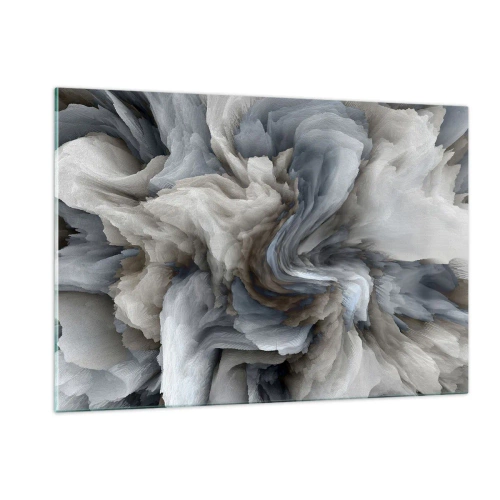 Quadro em vidro - Pedra e flor - 120x80 cm