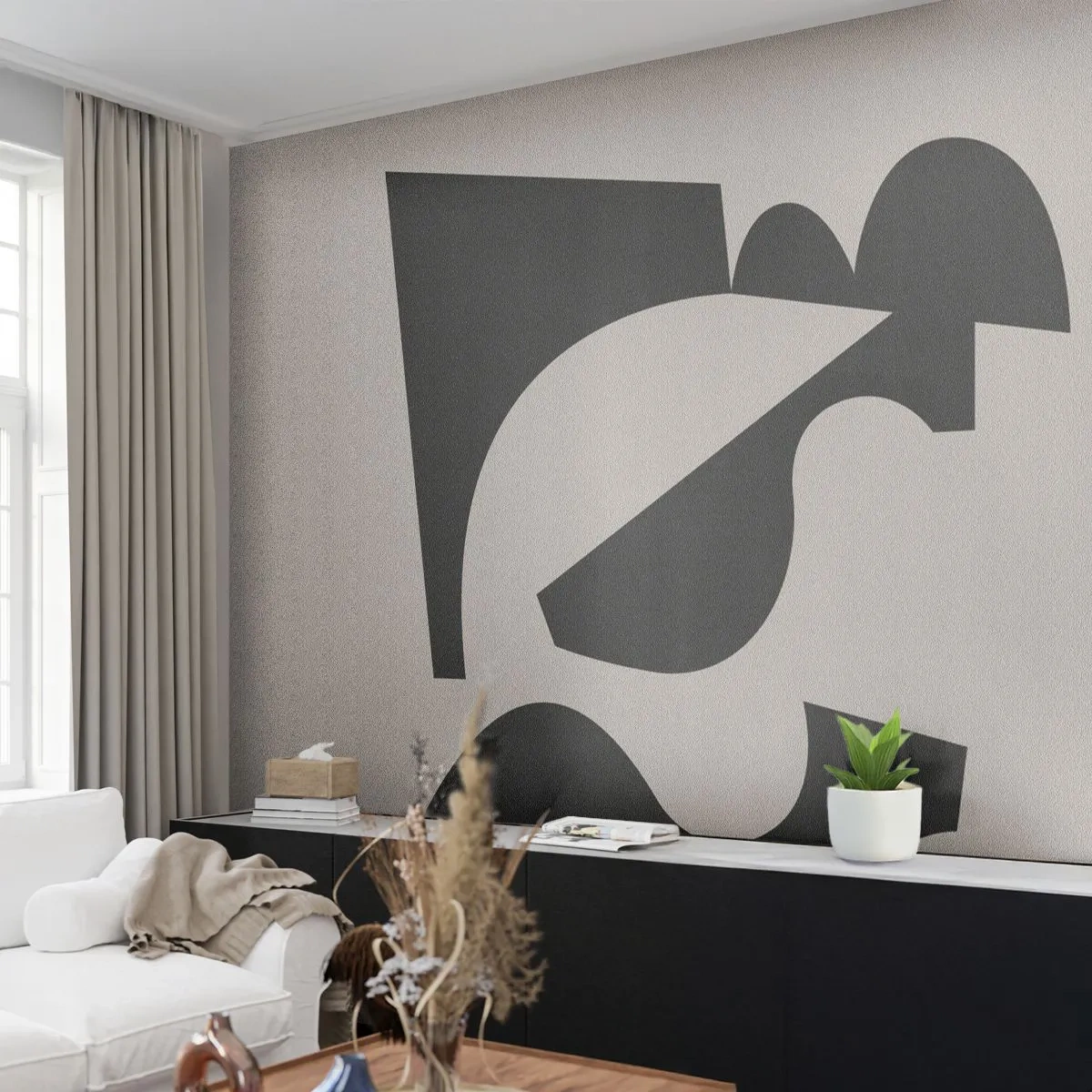 Papel de Parede Premium Canvas - Para automontagem - Abstração, Boho, Minimalismo - 450x315 cm