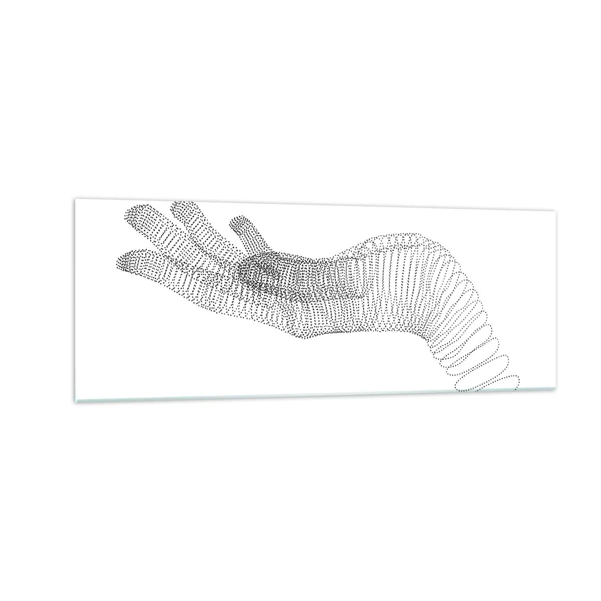 Quadro em vidro - Mão de mola - 140x50 cm