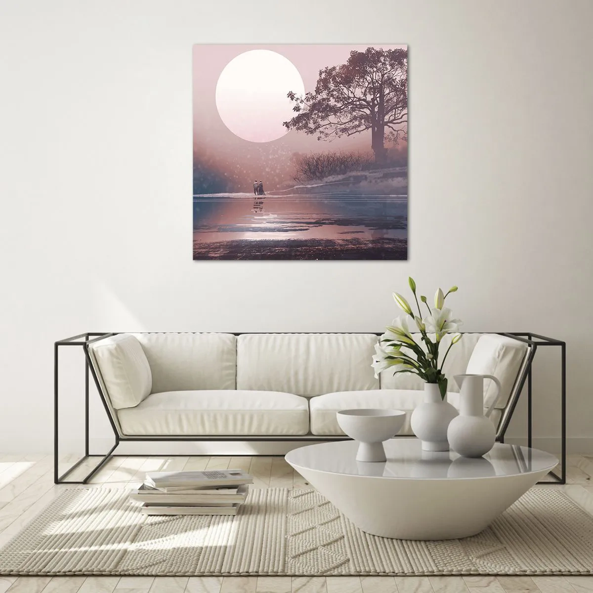 Quadro em vidro - Maravilhas da noite - 70x70 cm