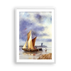 Pôster em moldura branca - O regresso dos marinheiros - 50x70 cm