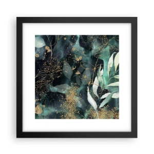 Pôster com moldura preta - Jardim Mágico - 30x30 cm