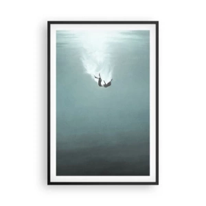 Pôster com moldura preta - Nos braços do oceano - 61x91 cm