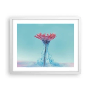 Pôster em moldura branca - Num abraço revigorante - 50x40 cm