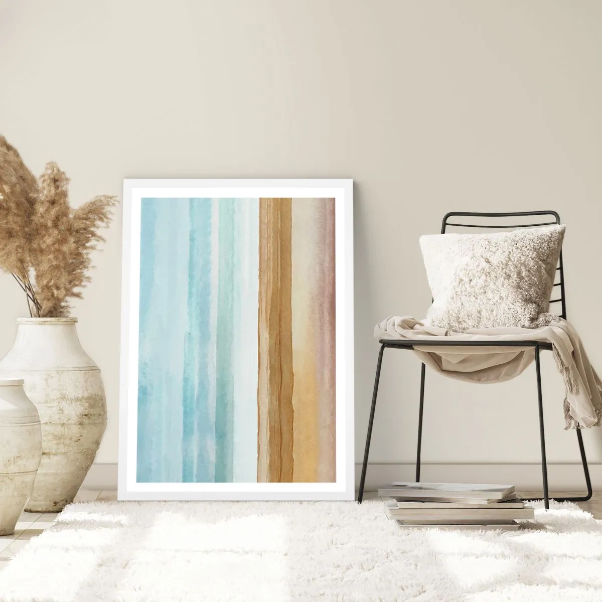 Pôster em moldura branca - Serenidade - 61x91 cm