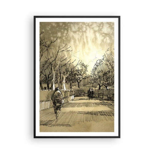 Pôster com moldura preta - Um momento capturado por uma pena - 70x100 cm