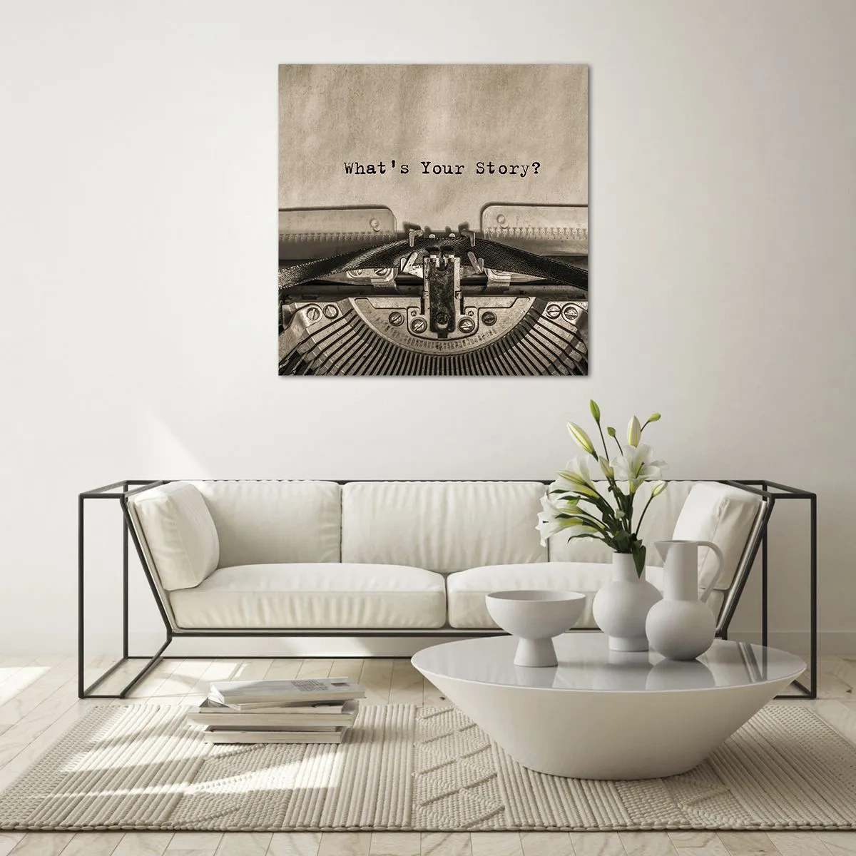 Quadro em vidro - Conta-me - 70x70 cm