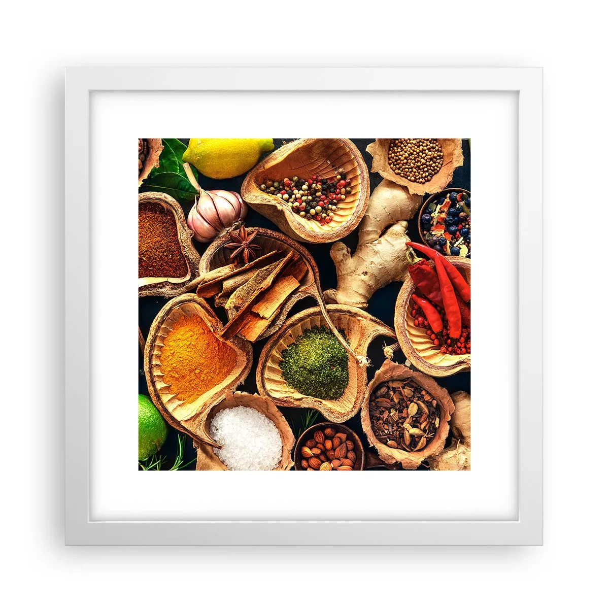 Pôster em moldura branca - Leve o que quiser - 30x30 cm