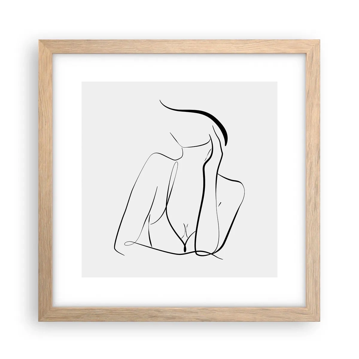 Pôster com moldura de carvalho claro - Na onda dos sonhos - 30x30 cm