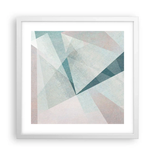 Pôster em moldura branca - Calmo, embora dinâmico - 40x40 cm