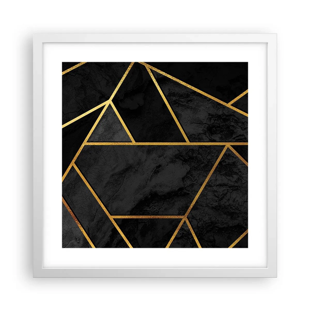 Pôster em moldura branca - Escuridão e esplendor - 40x40 cm